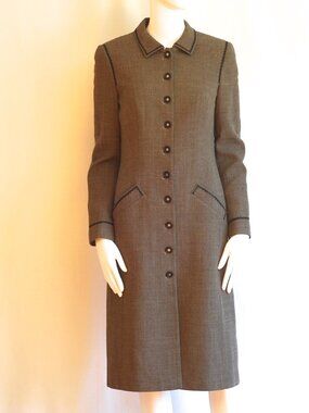 Rena Lange Dress With Signature Star Buttons & Zig-Zag Trim - Germany